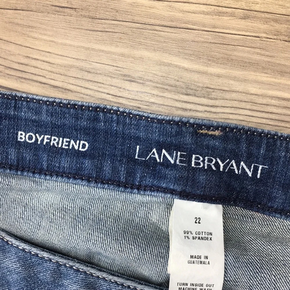 Lane Bryant Boyfriend Jeans Womens 22 Medium Bleach Splatter Cotton Distressed‎ - Picture 10 of 13